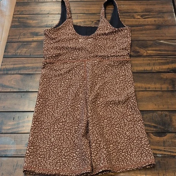 Brown Leopard-Print Fitted Romper - Picture 9 of 9